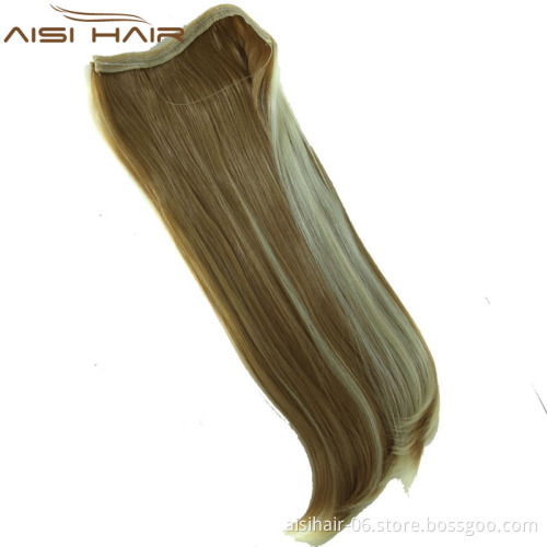 New Style Synthetic Hair Extension 100g Fish Tape Hair For White Women